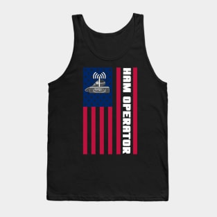 HAM RADIO OPERATOR: Ham Operator American Flag Tank Top